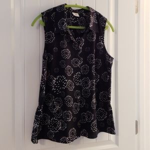 Cabi womens button down sleeveless blouse, size L